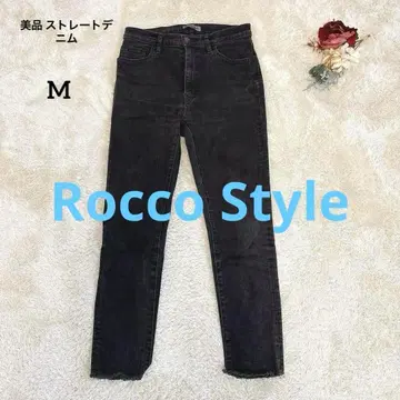 새상품급 [ Rocco Style ] 스트레이트 데님 팬츠 블랙 M 상당
