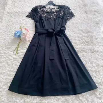 새상품급 크리스세린 레이스 원피스 허리 리본 택스 스커트 42