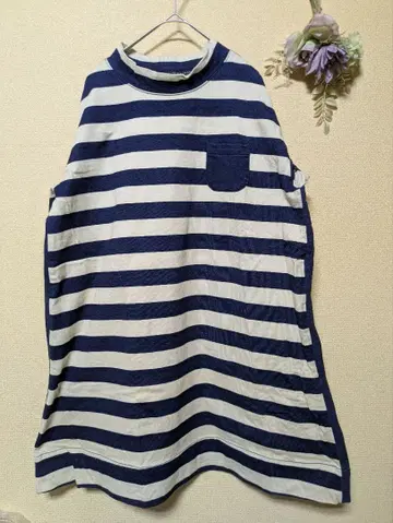 pual ce cin 퓨어세신 네이비와 화이트 스트라이프 튜닉