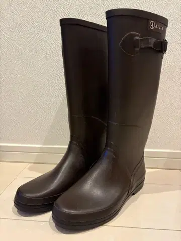AIGLE 브라운 장화 사이즈 37 버클 포함