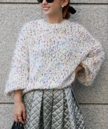 새상품 Bebeod 컬러풀 페더얀 니트 풀오버