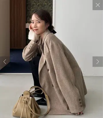 CAPRICIEUX LE'MAGE x nanaco 콜라보 트위드 자켓