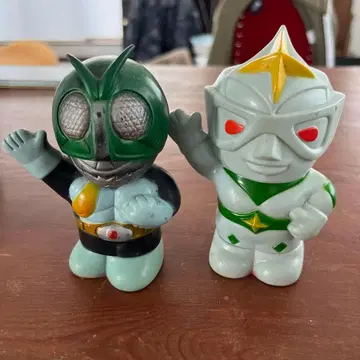 후지 은행 가면라이더 미러맨 저금통 쇼와 레트로 소프트 비닐 저금통