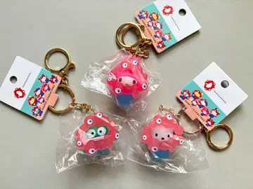 산리오 만박 클리어 키링 3개