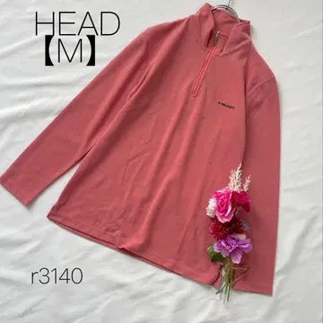 헤즈 하프 지퍼 긴팔 티셔츠 스포츠 운동 헬스장 원 포인트 핑크