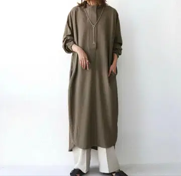 안티카 스탠드 카라 롱 원피스 롱 원피스