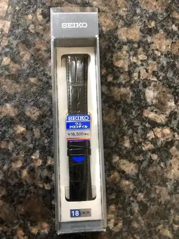 세이코 정품 벨트 새상품 크로커다일 18mm