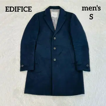 EDIFICE 에디피스 [ 울 체스터 코트 ] S 네이비 남성용