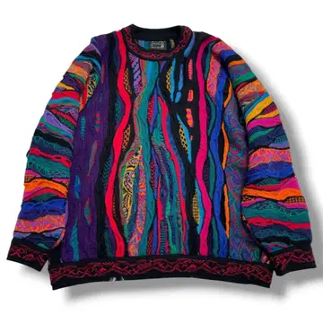 [ 새상품급 ] COOGI 쿠지 올 패턴 3D 니트 스웨터 빈티지 명작