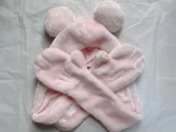 디즈니 팬캡 머플러 미키마우스 핑크