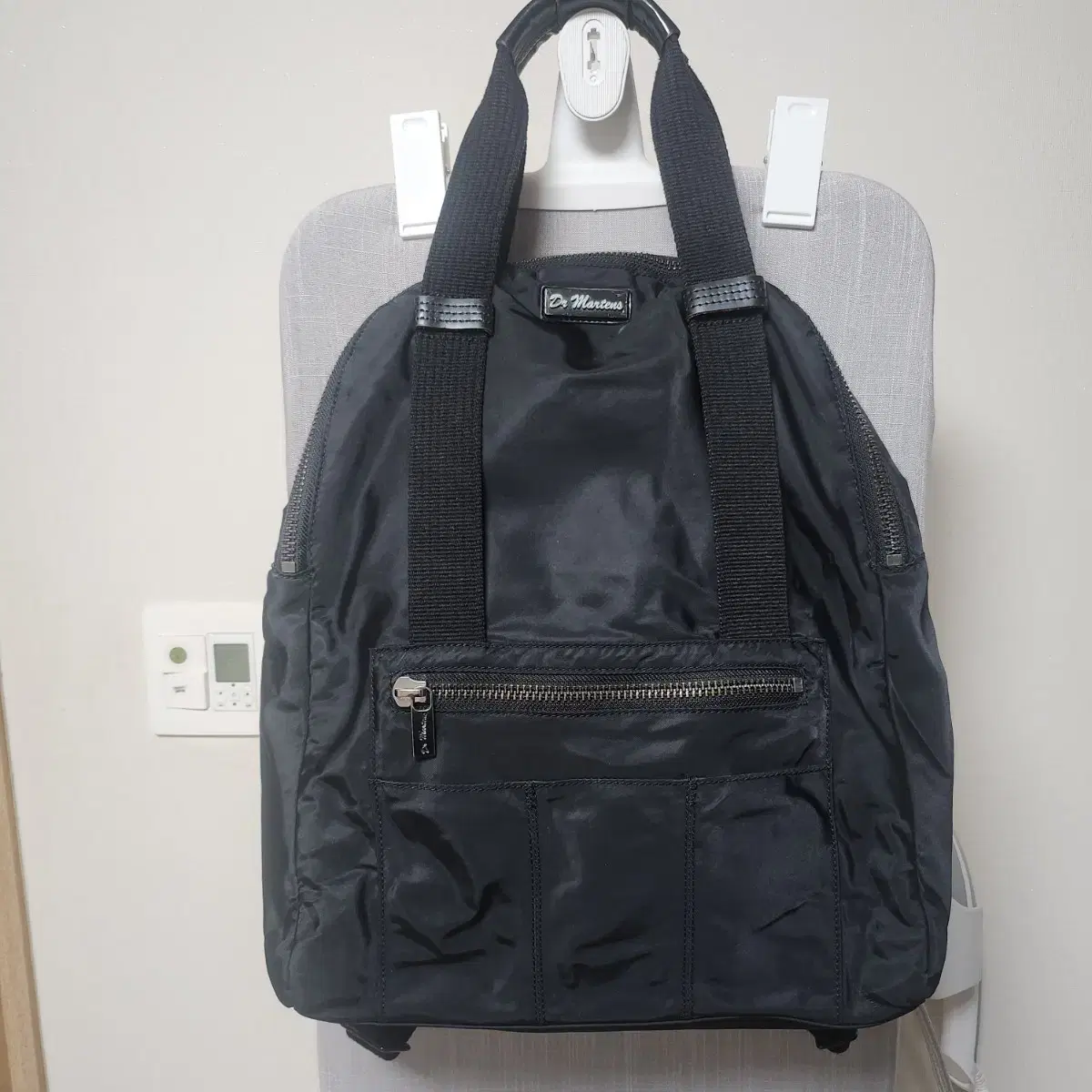 Dr. Martens black backpack and tote bag