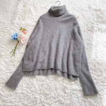 스픽 앤 스팬 폭스 울 롱 리브 터틀 풀오버 그레이