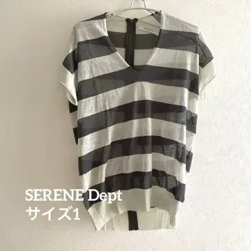 SERENE Dept V넥 반팔 튜닉 뒷면 지퍼 size 1