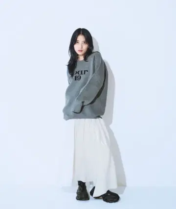 JEANASIS [선택 가능한 기장] 글리터 불규칙 밑단 스커트