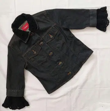 PINK HOUSE silk 혼 모티브 부착 다크 데님 자켓