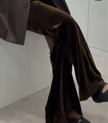 스타일 믹서기 벨로아 플레어 팬츠