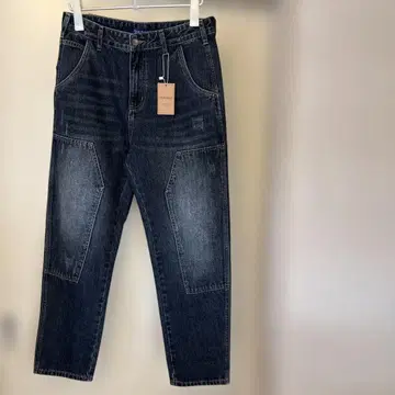 PEAK BLUE 다크 데님 패치워크 팬츠