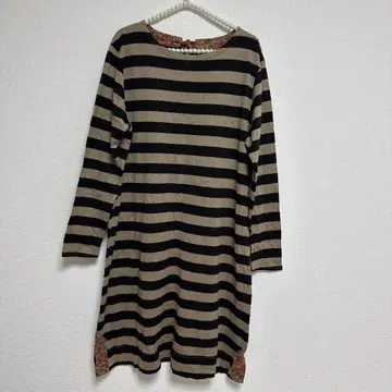 허그아워 리본 스트라이프 긴팔 튜닉