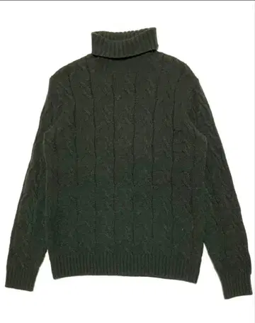 ETONNE 남성용 아크릴 울 터틀넥 케이블 니트