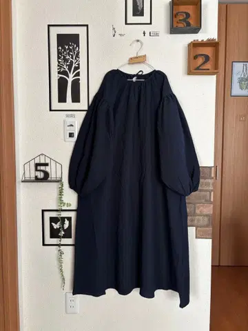 새상품급 백리본 원피스*네이비