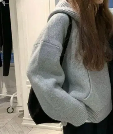 [미사용 새상품] ounce 후드 부착 니트 그레이 leday 한국