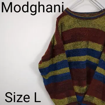 [ 레어 ] Modigliani 레트로 빈티지 울 멀티 컬러 L