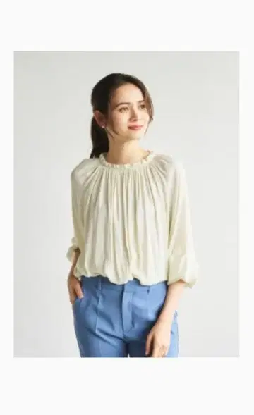 루니 개더 블라우스 오프 38