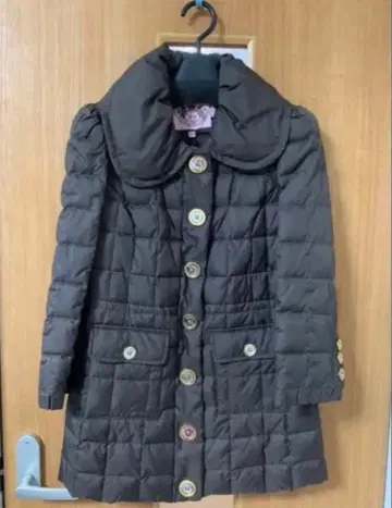쥬시 꾸뛰르 다운 자켓 브라운 골드 버튼 [ 새상품 ]