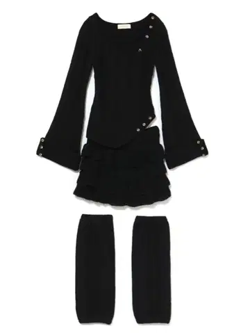 Leia frill set up black