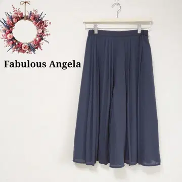 패뷸러스 앙제 플레어 와이드 팬츠 쉬폰 턱 가우초 M