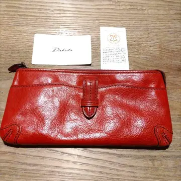 미사용 새상품 Dakota 빨간색 가죽 장지갑
