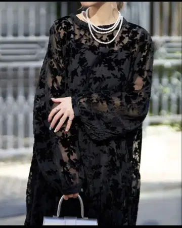 CIAOPANIC 벨로아 플라워 티어드 원피스 포멀 드레스