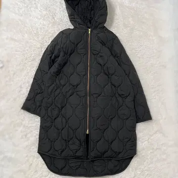 엠마 테일러 퀼팅 롱 코트 후드 라이너 3way 블랙