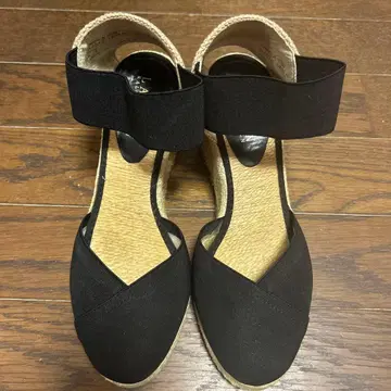 랄프 로렌 웨지 에스파드리유 샌들