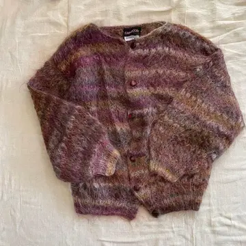 빈티지 핸드 니트 모헤어 가디건