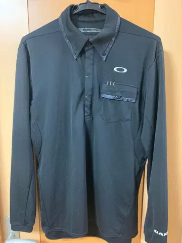 새상품급 오클리 골프 긴팔 피케 셔츠 블랙 남성용 L 사이즈