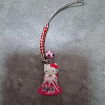 헬로키티 후지산형 스트랩 방울 포함