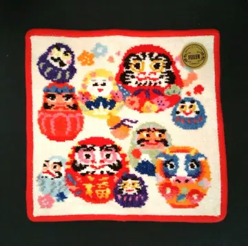 페이러 손수건 개운 달마 빨간색