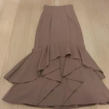 SNIDEL 프릴 타이트 스커트 그레이 브라운 사이즈 1