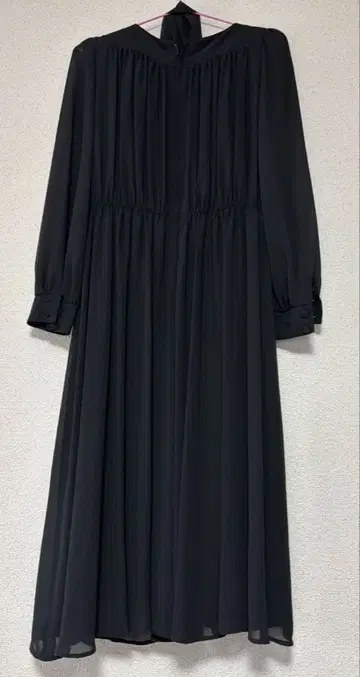 블랙 원피스 플레어 스커트