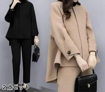 셋업 코트 팬츠 2세트 세레모니 수트 블랙