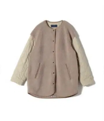 SHIPS 노카라 보아 퀼팅 코트