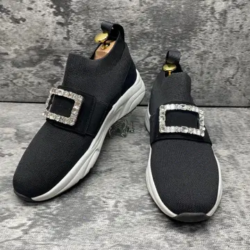 플러스 다이애나 스니커즈 발수 가공 니트 버클 삭스 스니커즈