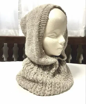 Tamagoyaki 핸드메이드, 후드 부착 넥 워머 (발라클라바)