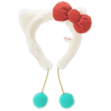 산리오 퓨로랜드 한정판 헬로키티 폼폼 머리띠 완판템