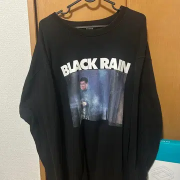 BLACK RAIN 맨투맨 블랙 XL 타카쿠라 켄 마츠다 유사쿠