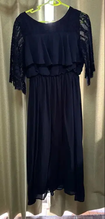 ELENA 네이비 레이스 프릴 드레스 마터니티 원피스 결혼식