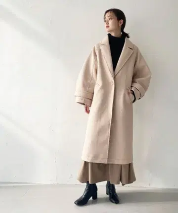 CLEIO 코쿤 슬리브 울라이크 코트