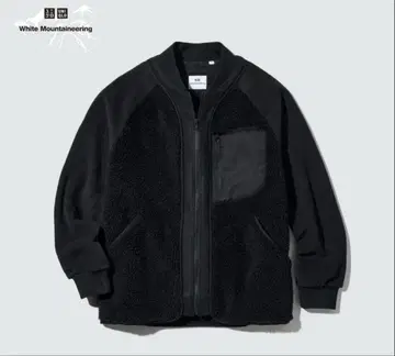 UNIQLO 화이트 마운티니어링 플리스 자켓 블랙 콜라보