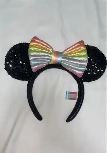 디즈니 미키 스팽글 40주년 머리띠 컬러풀